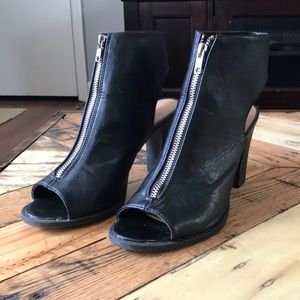 Report black peep toe booties